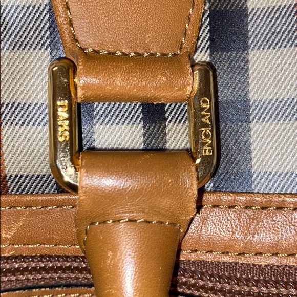 DAKS LONDON PLAID LARGE HANDBAG WITH SCARF - Picture 8 of 16